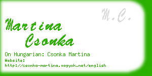 martina csonka business card